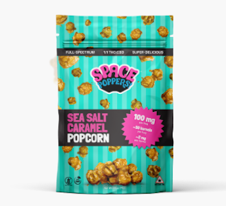 Space Poppers - Space Poppers- Sea Salt Caramel Popcorn- 100mg bag