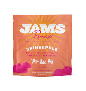 JAMS - Shineapple 2:1:1 THC:CBG:THC-V Remix Jellies 100mg 10-Pack