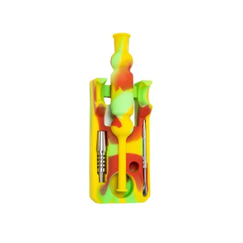 MJ WHOLESALE - Silicone Dab Straw w/ Stand & Scraper Main Image