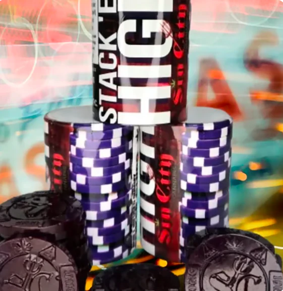 Sin City - Grape 10pk Poker Chip Gummies - 100mg Main Image