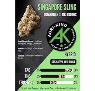 Agri-kind NJ LLC - Singapore Sling - 3.5 grams