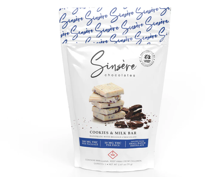Default Brand - Sinse're - Chocolate Bar - Cookies and Milk - 100mg Main Image