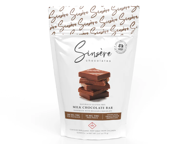 Default Brand - Sinse're - Chocolate Bar - Milk Chocolate - 100mg Main Image