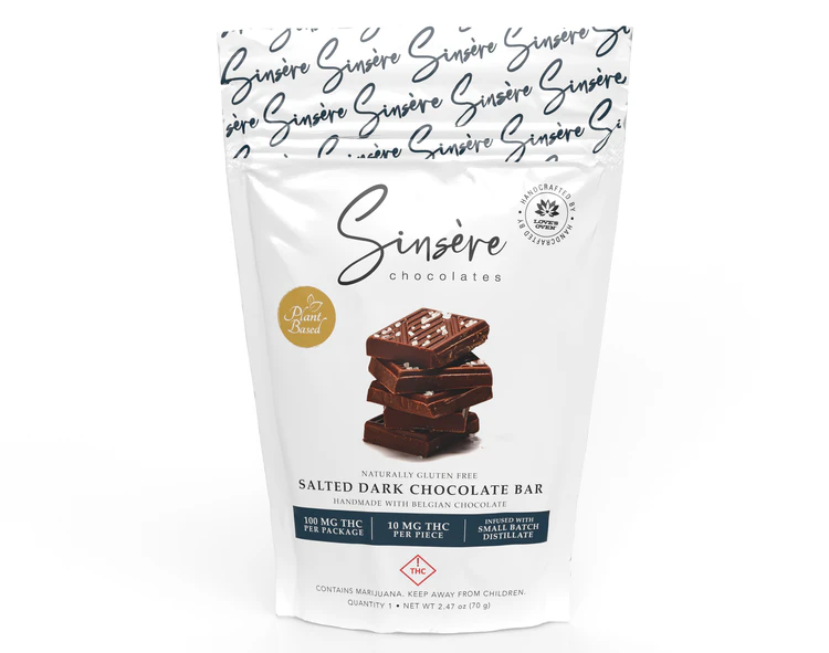 Default Brand - Sinse're - Chocolate Bar - Salted Dark Chocolate - 100mg Main Image