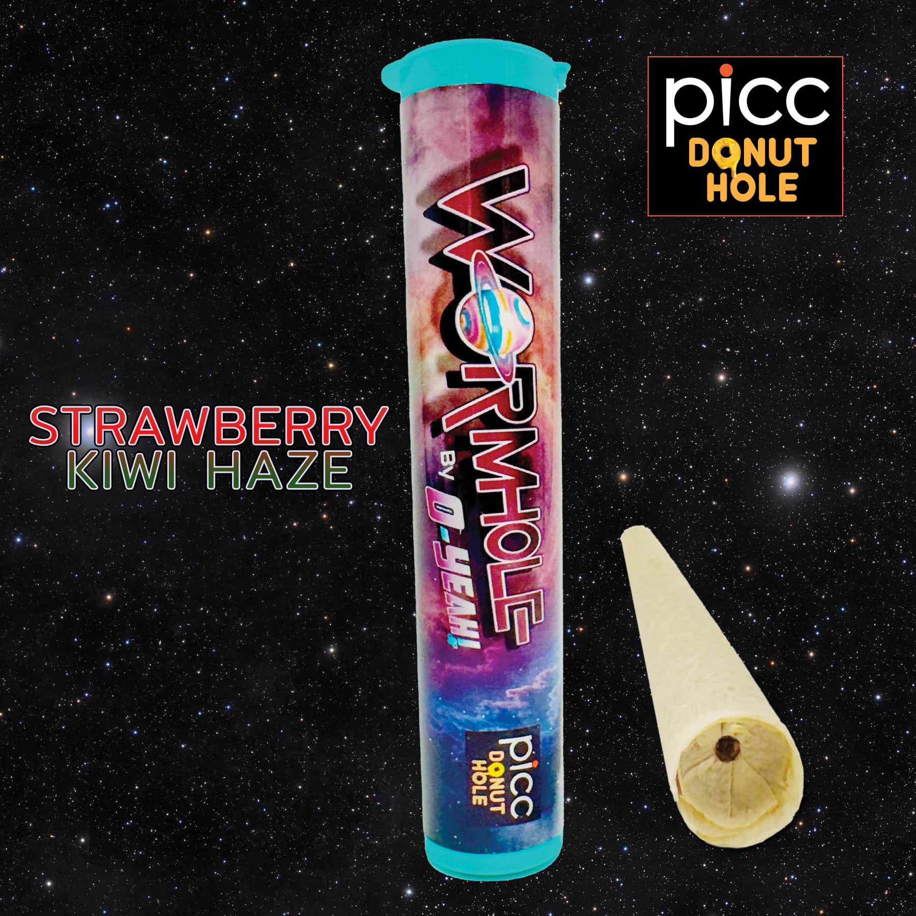 O-Yeah! - Wormhole O-YEAH! - Strawberry Kiwi Haze - Infused Preroll - 1g Main Image
