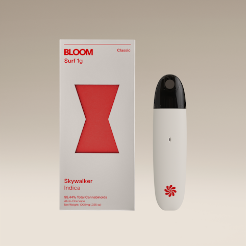 BLOOM - Skywalker -Indica- 87.01% THC | 1g Surf Classic (Vaporizer) All In One TAC 910mg | Bloom       -ttt10 front