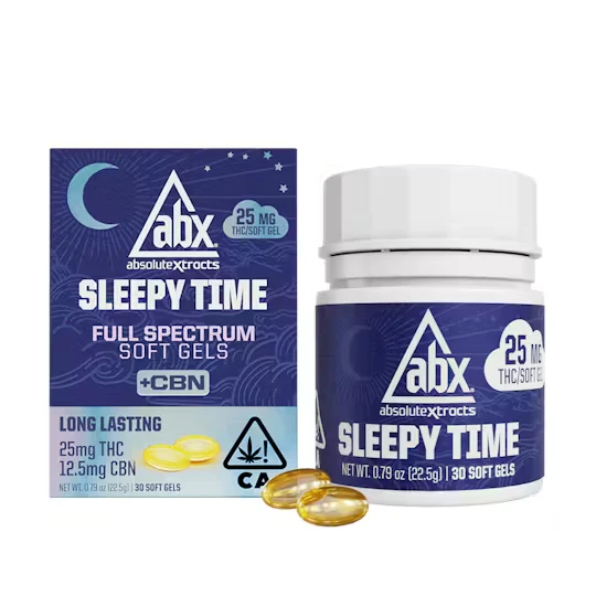 ABX / absoluteXtracts - ABX - Edibles - Sleepy Time Solventless + CBN Soft Gels - 25MG - 30CT Main Image