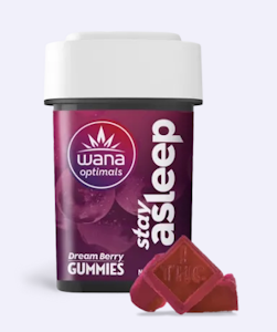 WANA - Wana Optimals Stay Asleep Dream Berry THC:CBD:CBG:CBN Gummies - 100mg