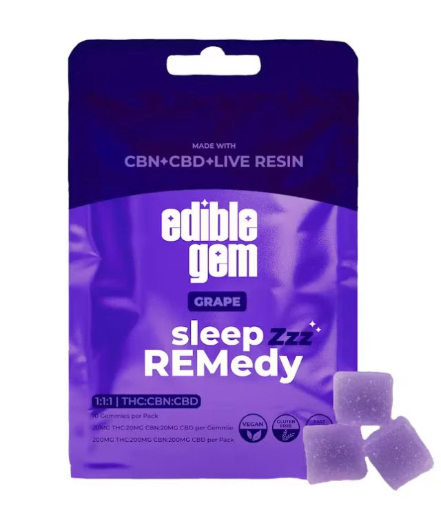 Jungle Juice -  Edible Gem-Grape-Live Resin-Gummies-20 Pieces-200mg Main Image