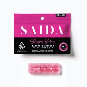 SAIDA - Saida - Gummy Bar - Indica - 10:1 Sleepy Berry - Gummies - (100mg THC/10mg CBN)