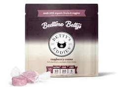 Betty's Eddies | Bedtime Betty's Raspberry Creme | 10mg Fruit Chew | 10mg THC 20mg CBD 5mg CBN | 20-Pack | 200mg Total | Full Spectrum | [I]