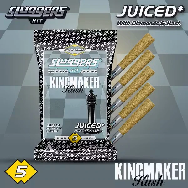 Sluggers - Sluggers x Xzibit’s West Coast Cannabis - 5pk Infused Prerolls - King Maker Kush Main Image