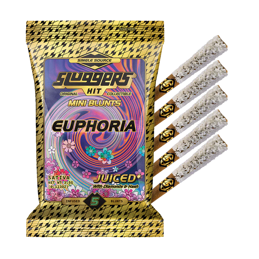 Sluggers | Mini Blunts | Euphoria | Diamonds & Hash Infused | 5pk