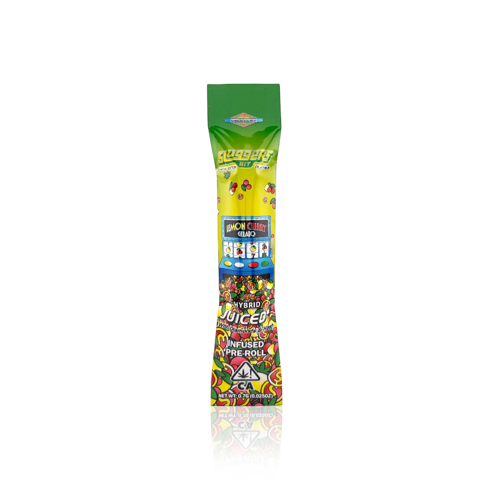 Sluggers Hit - SLUGGERS HIT - Infused Preroll - Lemon Cherry Gelato - .7G Main Image