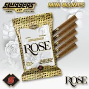 Rose | Diamond & Hash Infused + Kief Coated | Mini Blunts | 5pk/3.5g (Sluggers)
