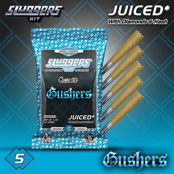 Sluggers - Sluggers x Connected - 5pk Infused Prerolls - Gushers Main Image