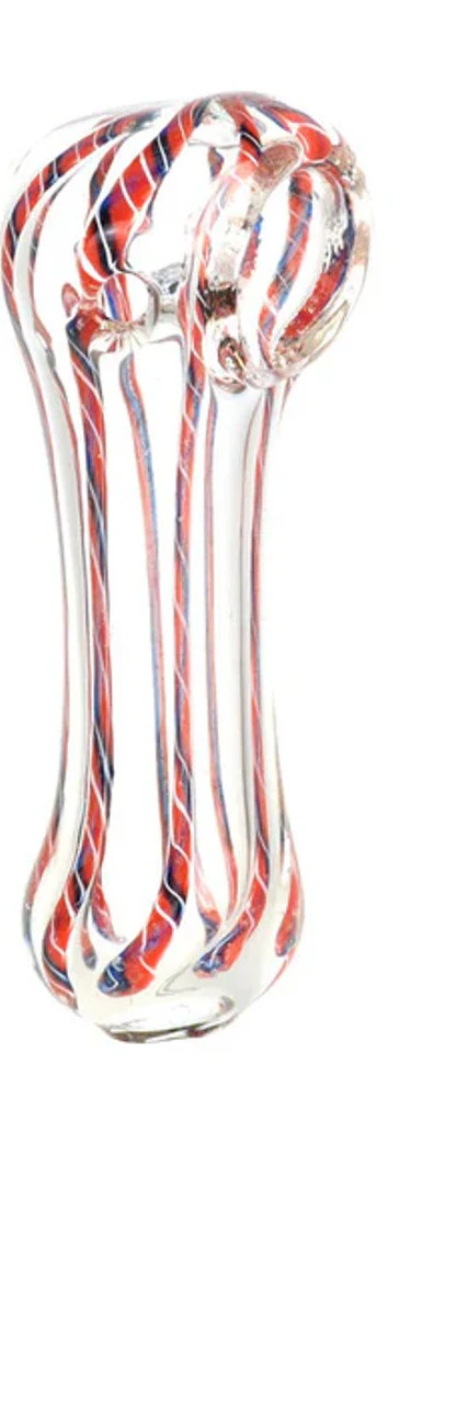 House Weed - 3" Red Striped Pipe Main Image