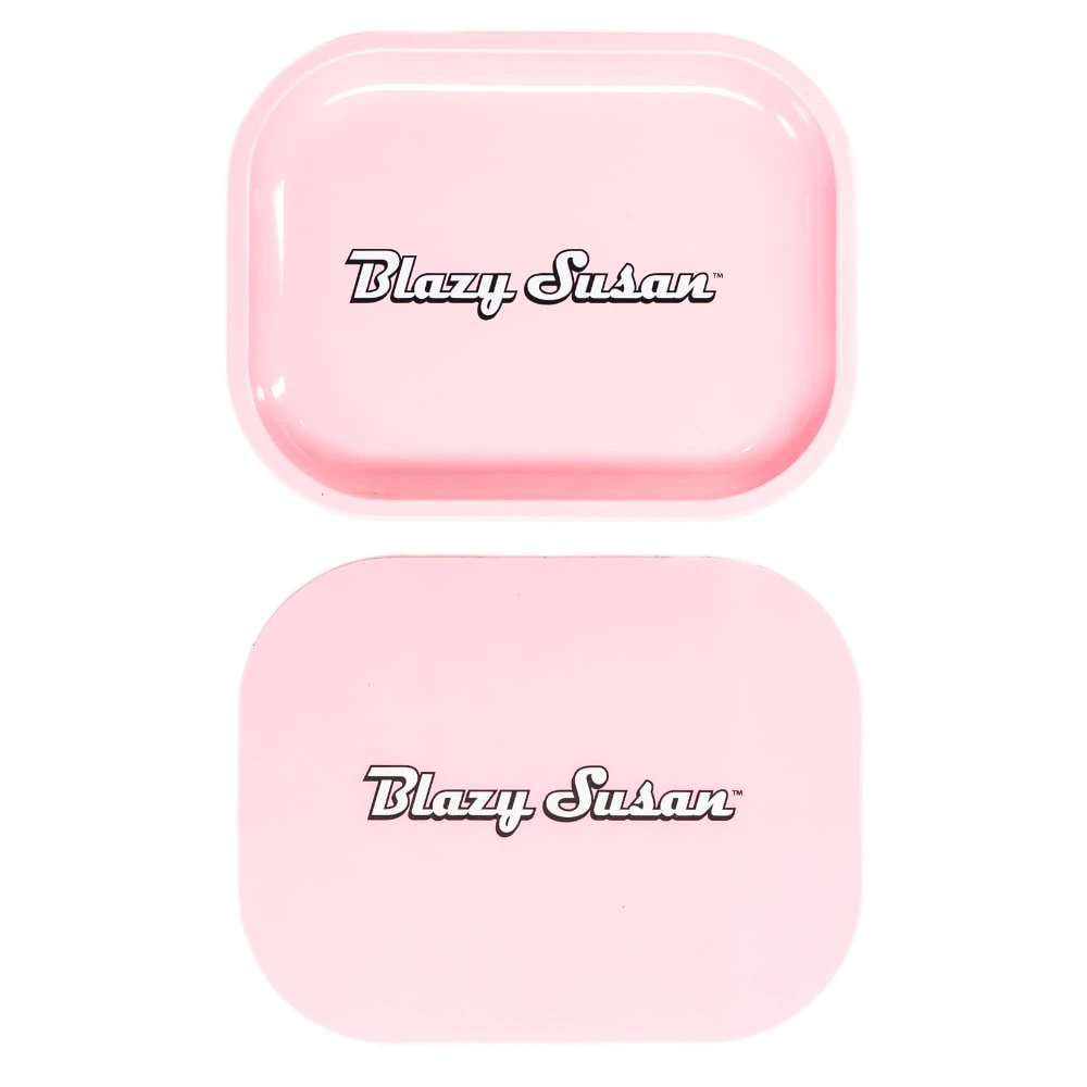 Blazy Susan - Blazy Susan - Metal Rolling Tray - Small w/ Lid - Pink Main Image