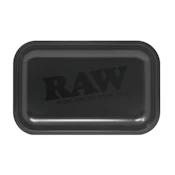 SMALL BLACK ON BLACK ROLLING TRAY - RAW