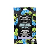 Smokiez Sour Blue Raspberry THC Fruit Chews 100mg