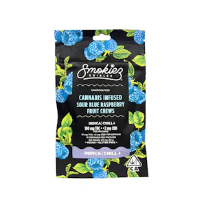 SMOKIEZ - Smokiez Sour Blue Raspberry THC Fruit Chews 100mg