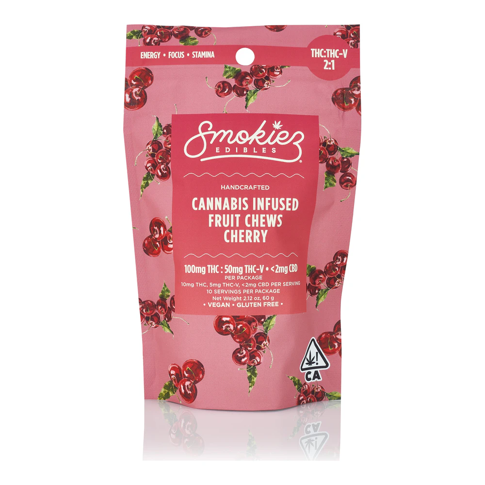 SMOKIEZ - Smokiez | Cherry | 2:1 THC:THCV | Fruit Chews 10pk | 100mg Main Image