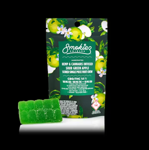 SMOKIEZ - Smokiez -  Green Apple Fruit Chews 1:1 CBG 100mg Single Piece