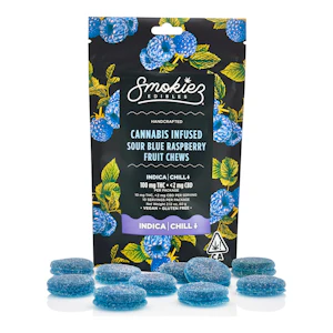 Smokiez | Sour Blue Raspberry | Fruit Chews 10pk | 100mg