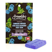 Smokiez | Sour Blue Raspberry | Single Scored Fruit Chew | 100mg