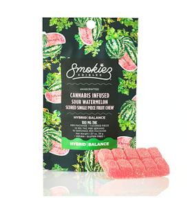 SMOKIEZ - Watermelon Sour Single Scored Fruit Chew - 100mg