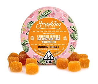Watermelon | Live Resin Fruit Chews |  Smokiez 