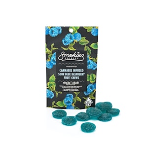 Sour Blue Raspberry | Fruit Chews |  Smokiez 