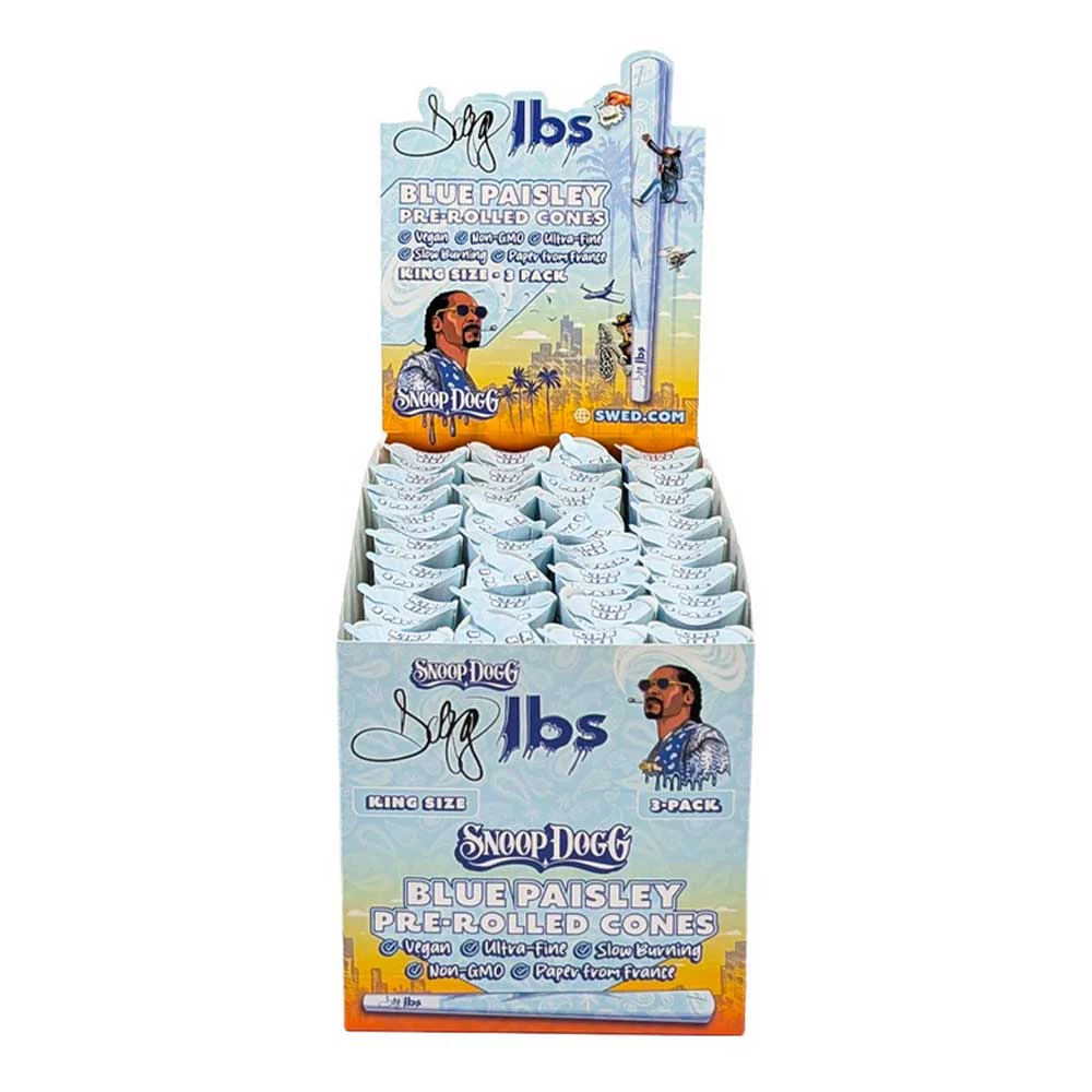 Raw - Official Snoop Dogg lbs Kingsize 3pack Blue Paisley Pre-Rolled Cones Main Image