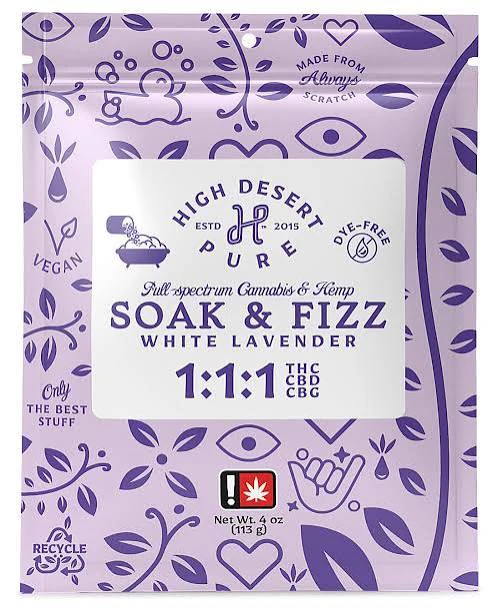 High Desert Pure - High Desert Pure Soak & Fizz - 4oz - White Lavender Main Image