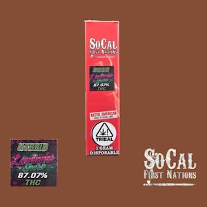 SoCal First Nations - So Cal 1g Disposable- Lavender Sherb