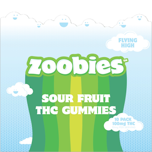 ZOOBIES - Sour Fruit Sativa Gummies 10pk 100mg