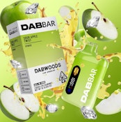 Dabwoods - Sour Apple Twist - 1g All-In-One DabBar Liquid Live Diamonds Vape