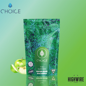CHOICE - Choice Gummies Super Sour Raz Apple 100mg (Hybrid)