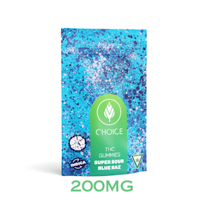 Choice Chews - Super Sour Blue Raz - 200MG