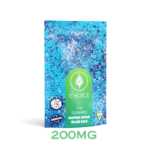 Choice - Choice Gummies - Super Sour Blue Raz (Indica) - 200mg