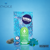 Choice Gummies Super Sour Blue Raz 200mg