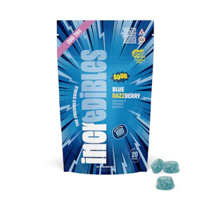 inc.edibles - inc.edibles 20 Pack Sour Blue Razzberry THC/CBG Gummies 01112