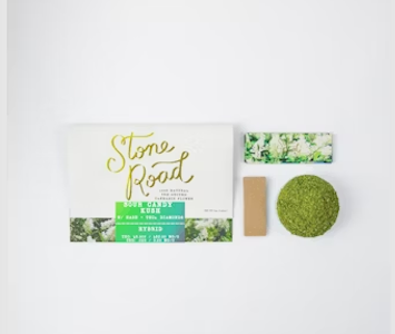 STONE ROAD - Stone Road- Sour Candy Kush - Diamond & Bubble Hash Infused -14g Flower