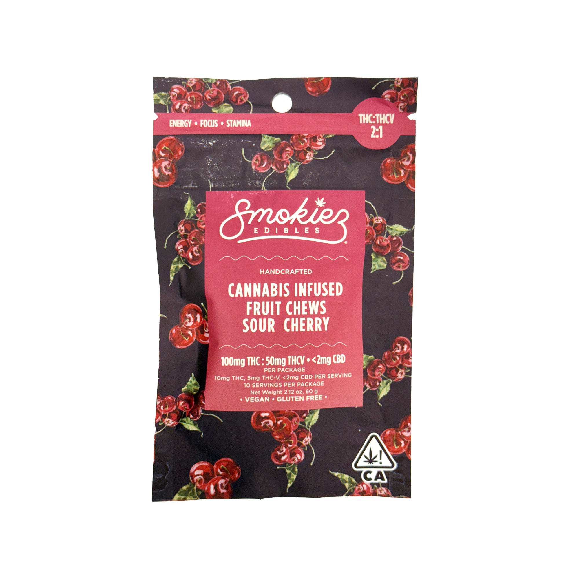 Smokiez Sour Cherry 2:1 THC:THCV Fruit Chews 150mg
