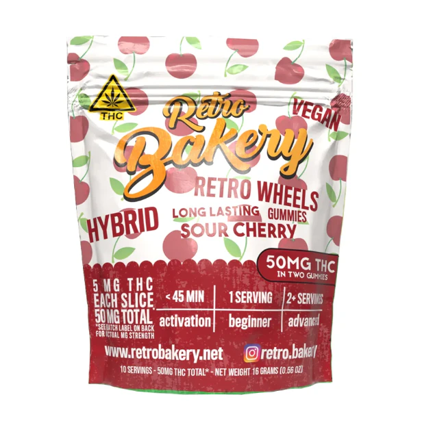 RETRO BAKERY - Retro Bakery | Sour Cherry Wheels | 25mg THC (2ct) Main Image
