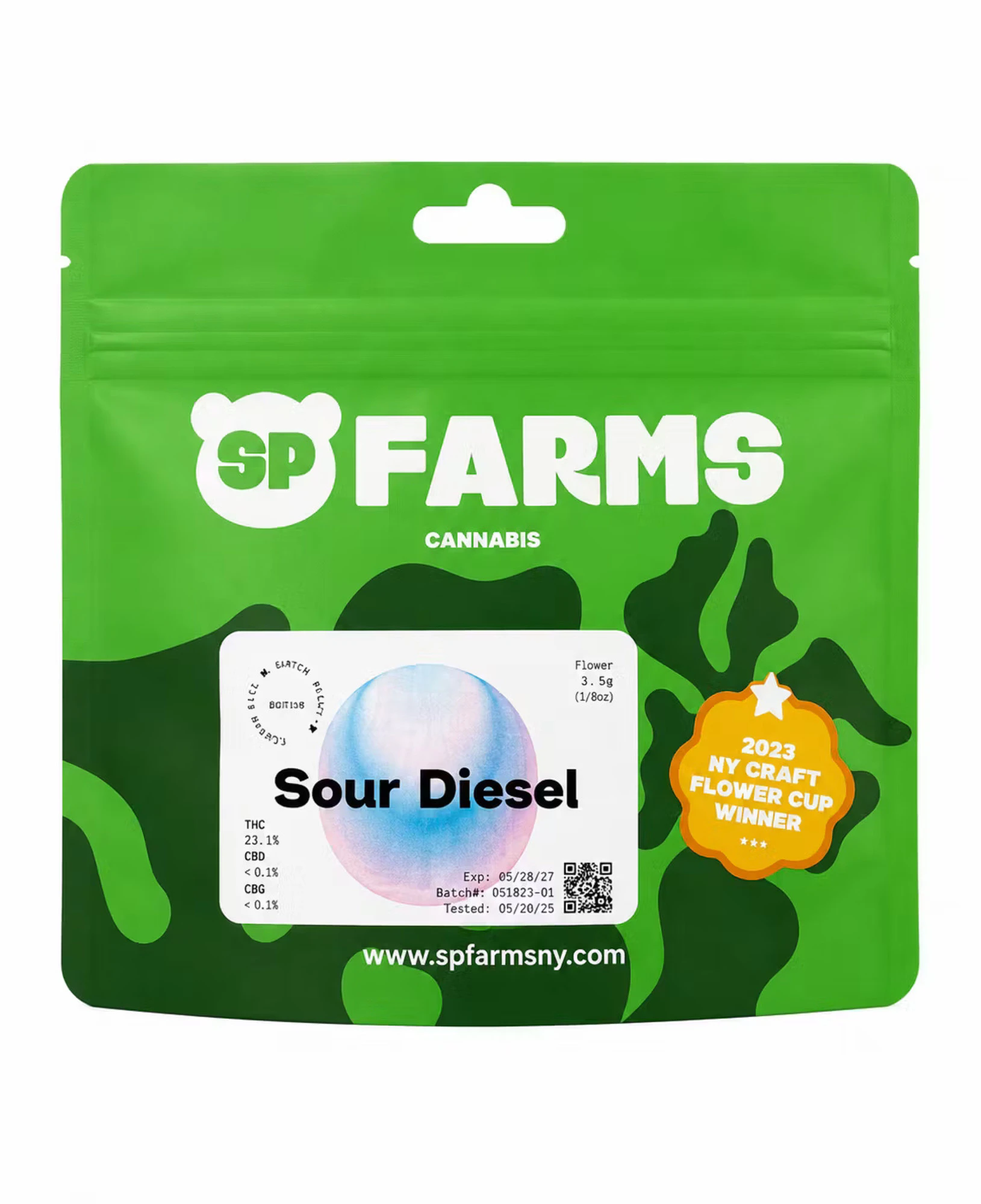 SP Farms - SP Farms | Sour Diesel | Premium Indoor | Flower | 3.5g  Main Image