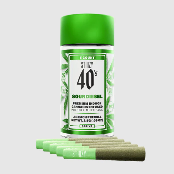 STIIIZY - Stiiizy - Sour Diesel - 2.5g 40's Infused Pre-Rolls - 5pk Main Image