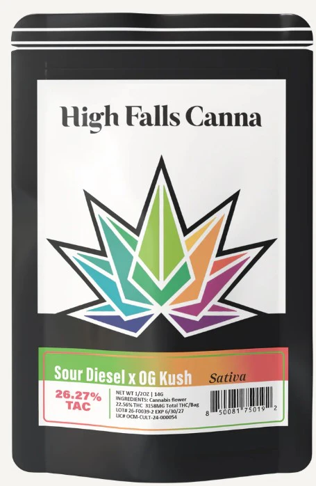 High Falls Canna NY - High Falls Canna | Flower | Sour Diesel x OG Kush | 14g Main Image