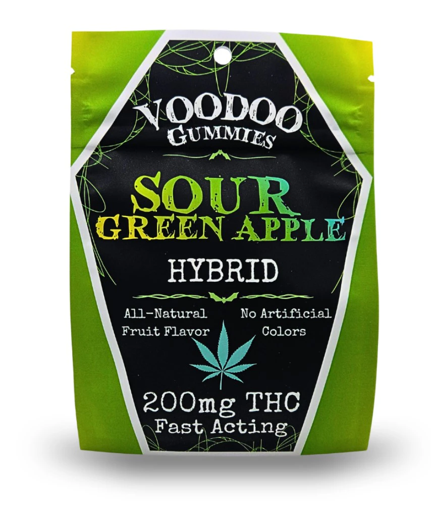 Voodoo - Voodoo-Gummies-Sour Green Apple-Hybrid-200mg THC Main Image