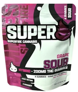 SUPERFIRE - SuperFire-Gummies-Sour Grape-Hybrid-200mg THC